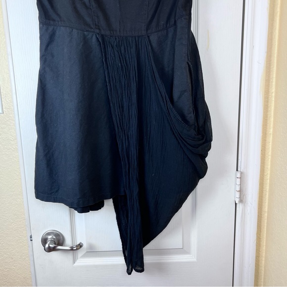 Prairie Underground Black Asymmetrical Wrap Dress Size 6 - Picture 5 of 12